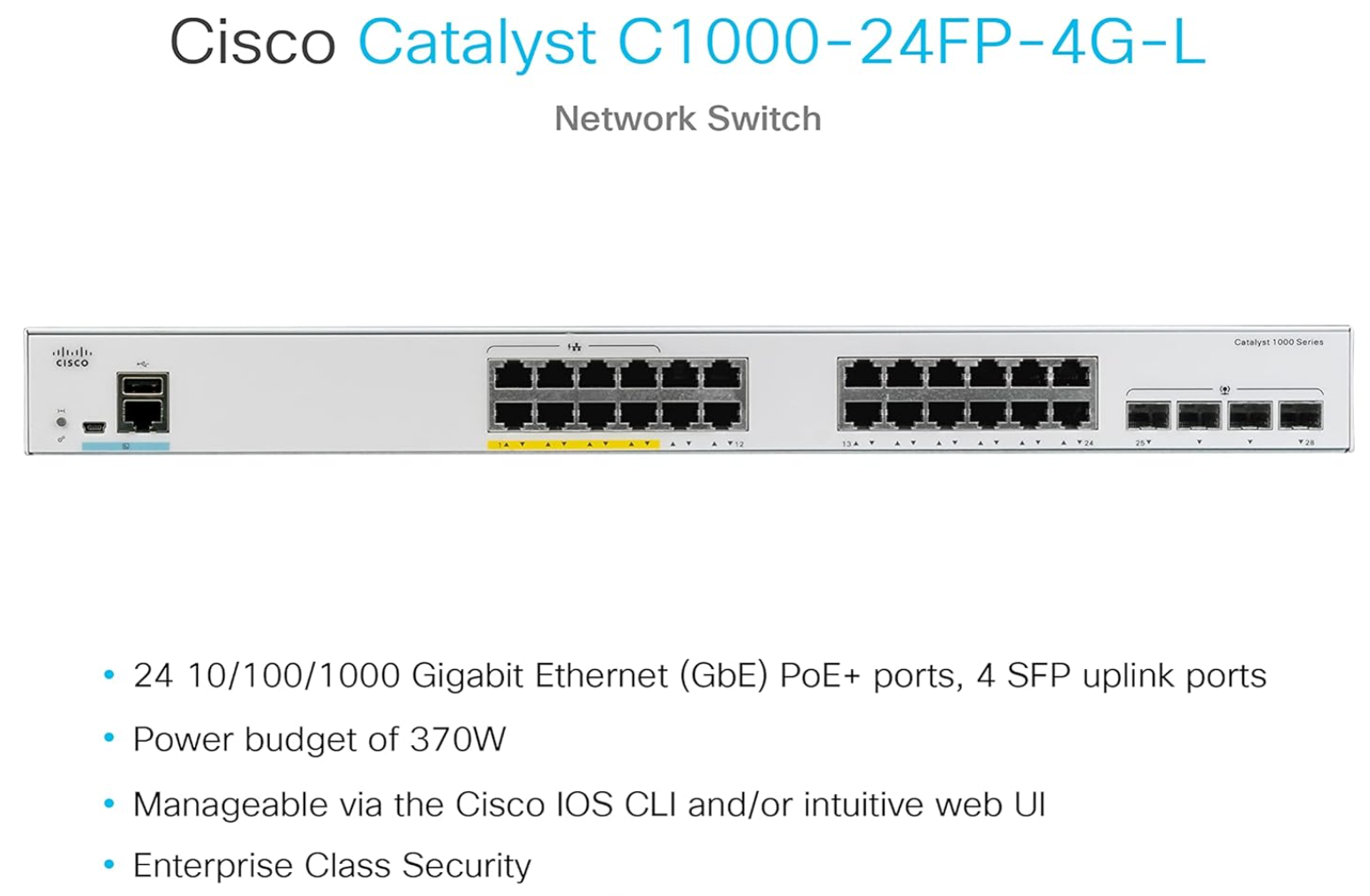 CISCO C1000-24FP-4G-L Catalyst 1000 Series Switches product image