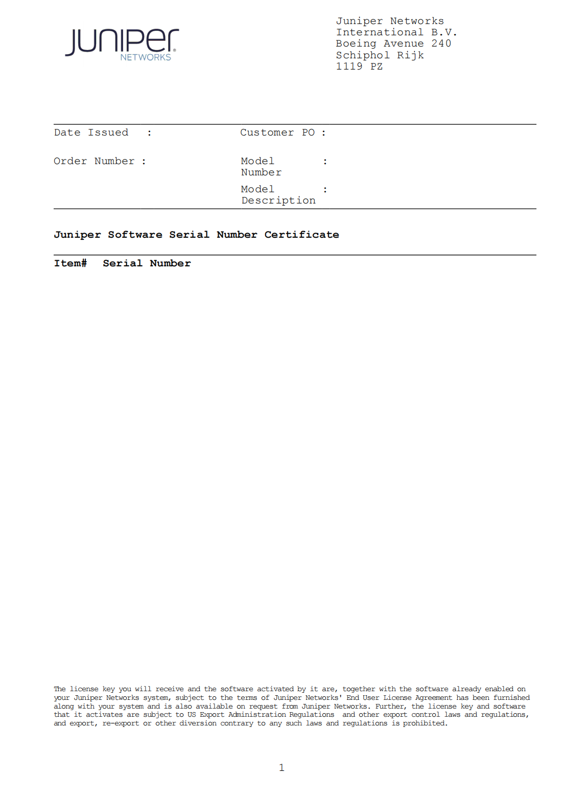 Juniper JUNOSV-APP-ENGINE JunosV App Engine Virtualization License