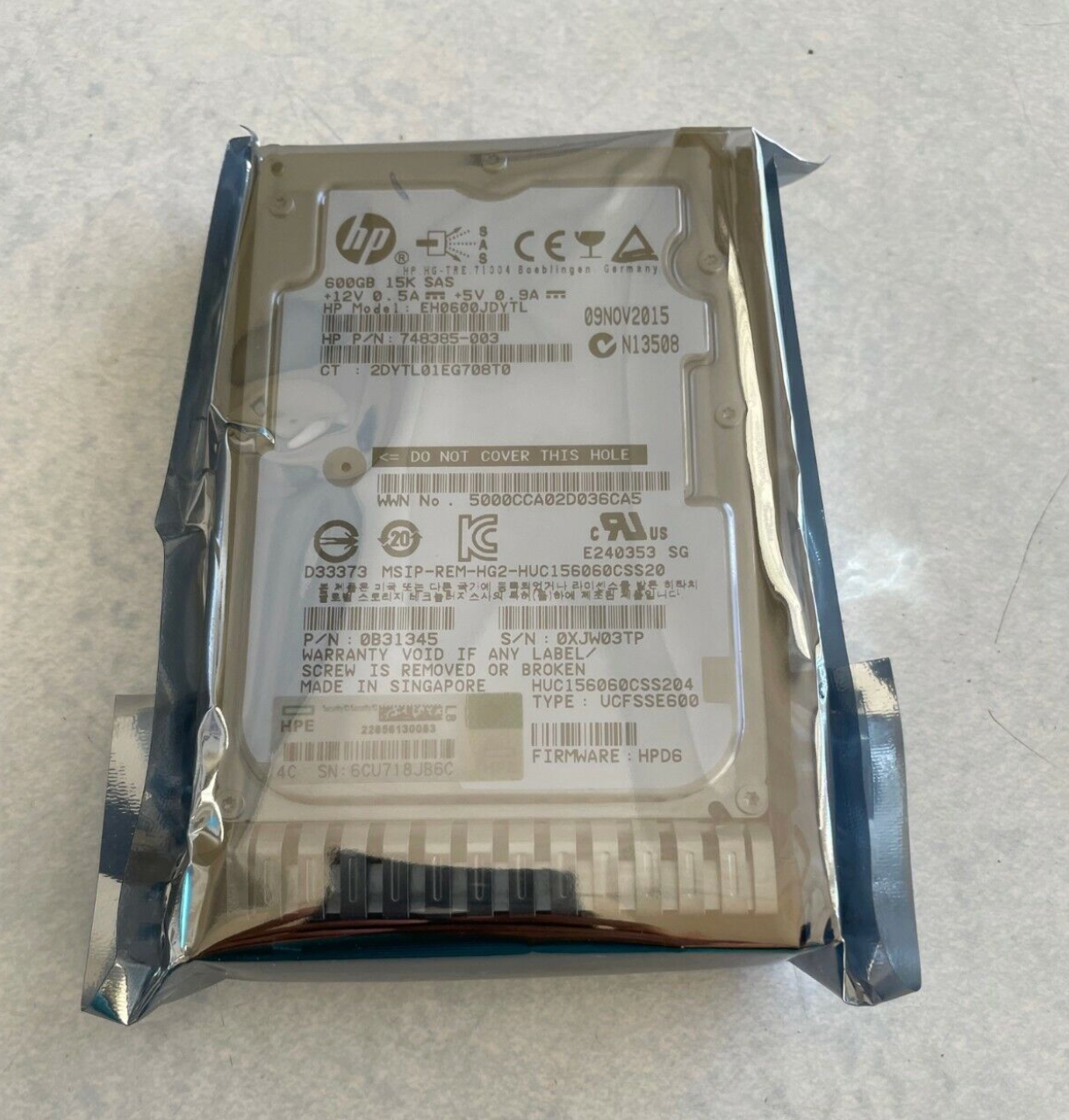 HP 870794-001 Server Hard Drive product image