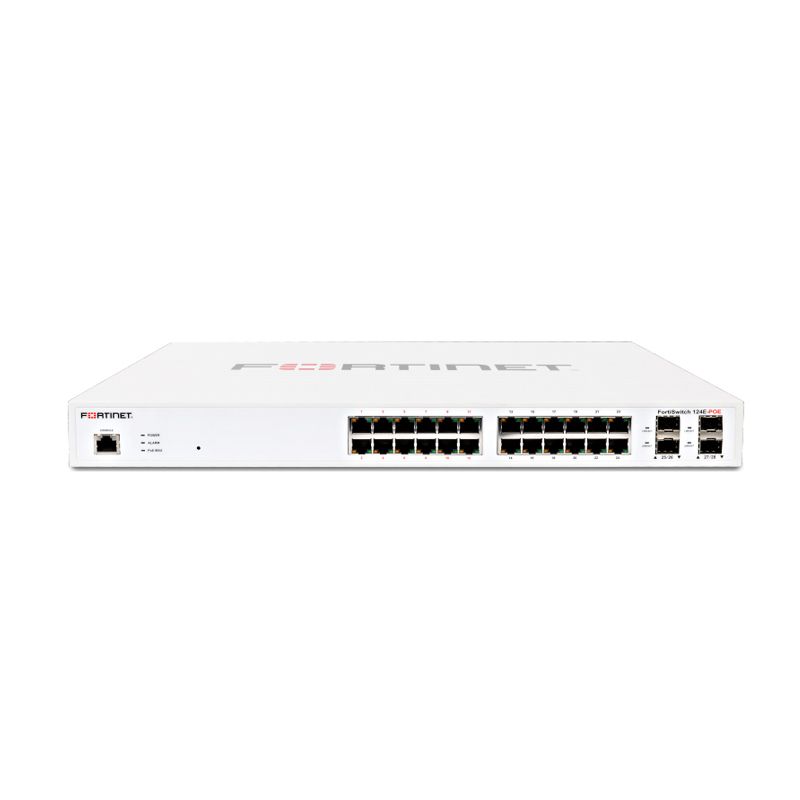 FS-124E-FPOE-Layer 2 managed POE 24 GE RJ45 + 4 SFP with Max 370 W 1 RU Rack Mount Switch