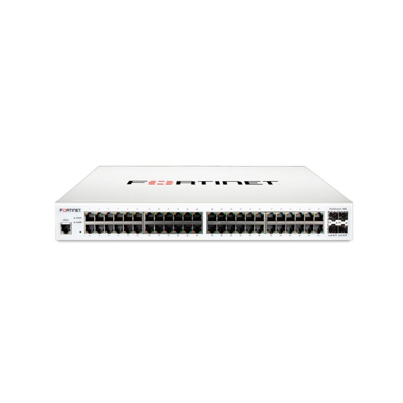 FS-148E-Fortinet FS-148E-POE L2 48x GE RJ45 4x GE SFP 1 RU Rack Mount