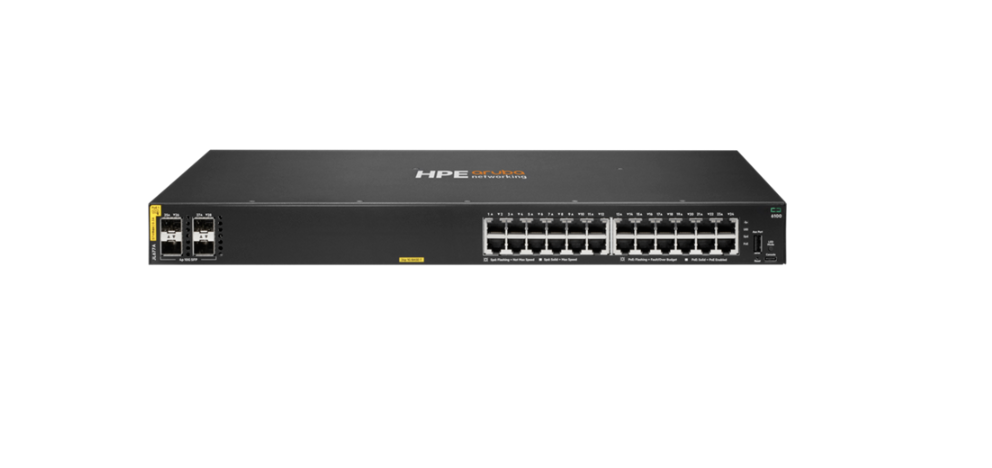 JL677A-HPE Aruba Networking CX 6100 24G Class4 PoE 4SFP+ 370W Switch