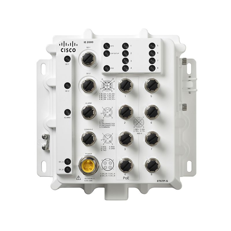 CISCO IE-2000-8T67P-G-E Industrial Ethernet 2000 Series Switches product image