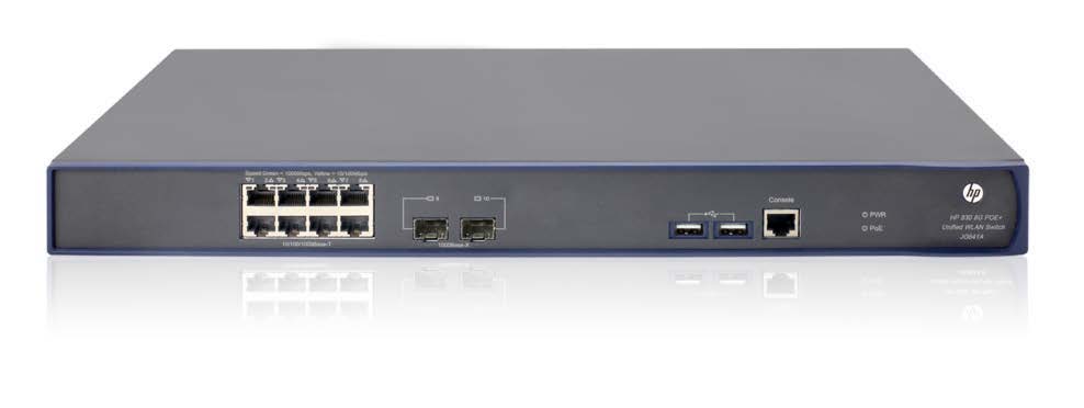 HPE JG641A 830 8-Port PoE+ Unified Wired-WLAN Switch