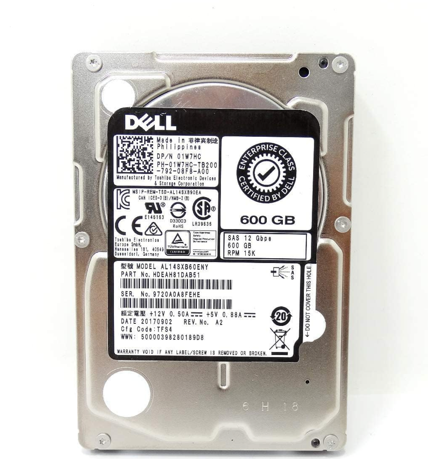 DELL 1w7hc Server Hard Drive product image