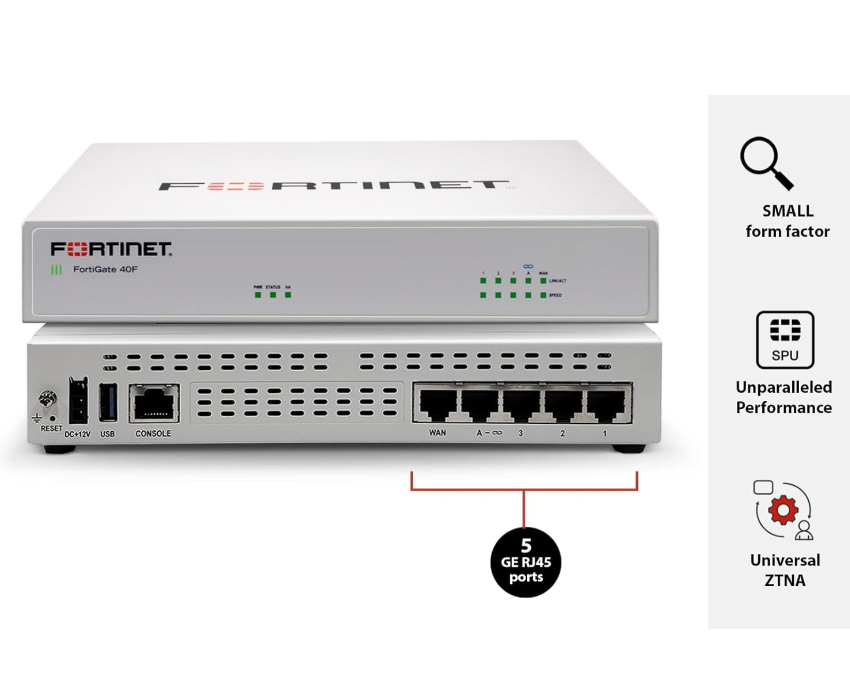 FORTINET FG-40F-BDL-950-12 FortiGate/FortiWiFi 60E Series product image
