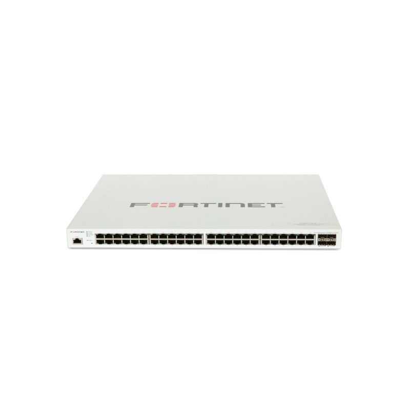 FS-248E-FPOE- Fortinet FortiSwitch 200 Series Mid-Range 48 GE RJ45 + 4 SFP slots Max 740W